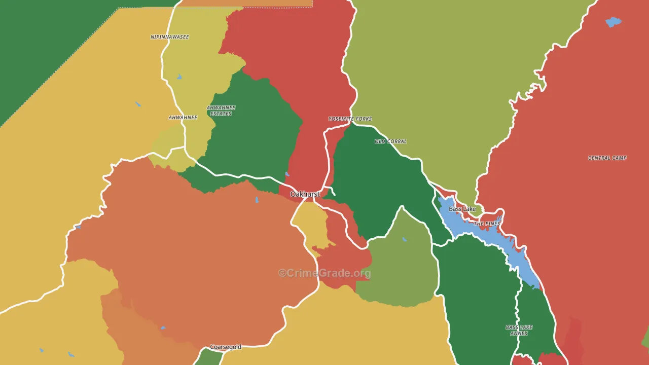 93644, CA Map of Theft Rates