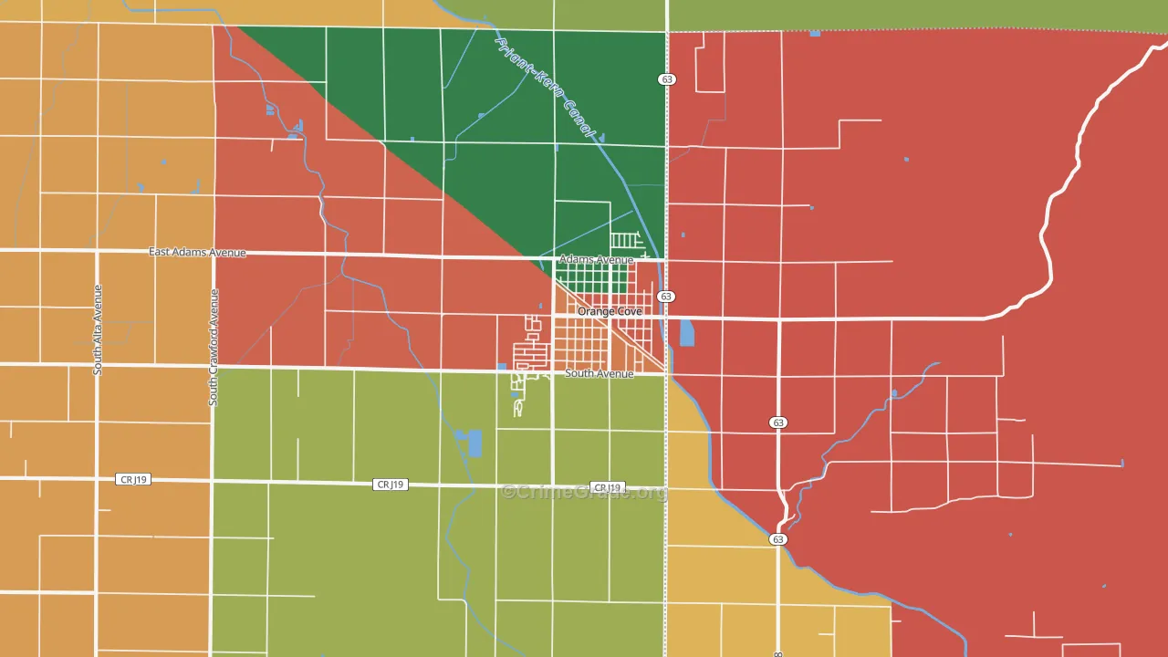 93646, CA Map of Theft Rates