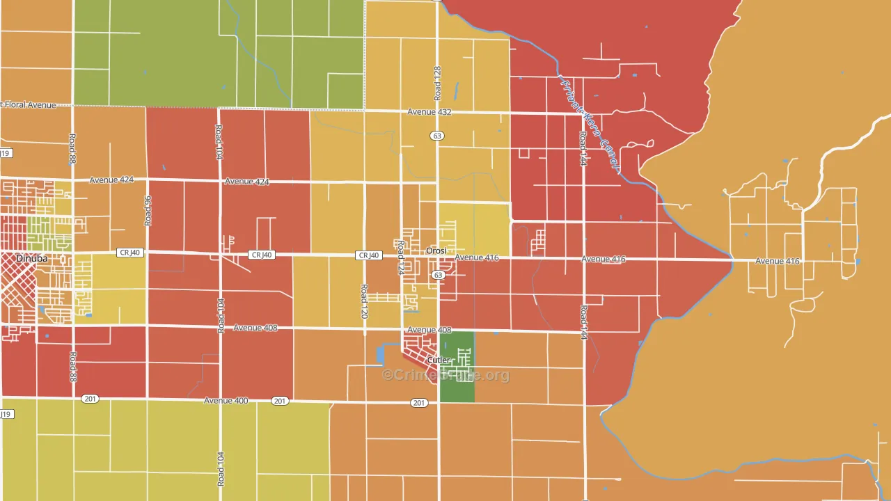 93647, CA Map of Theft Rates