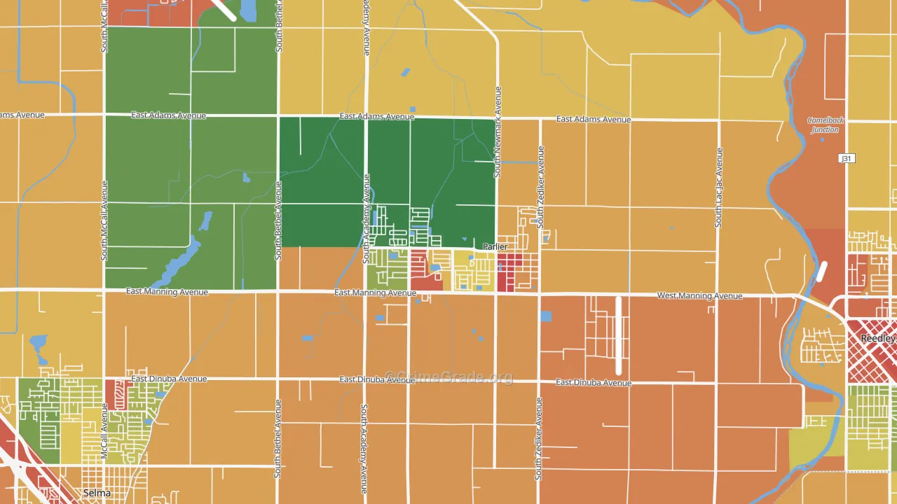 93648, CA Map of Theft Rates