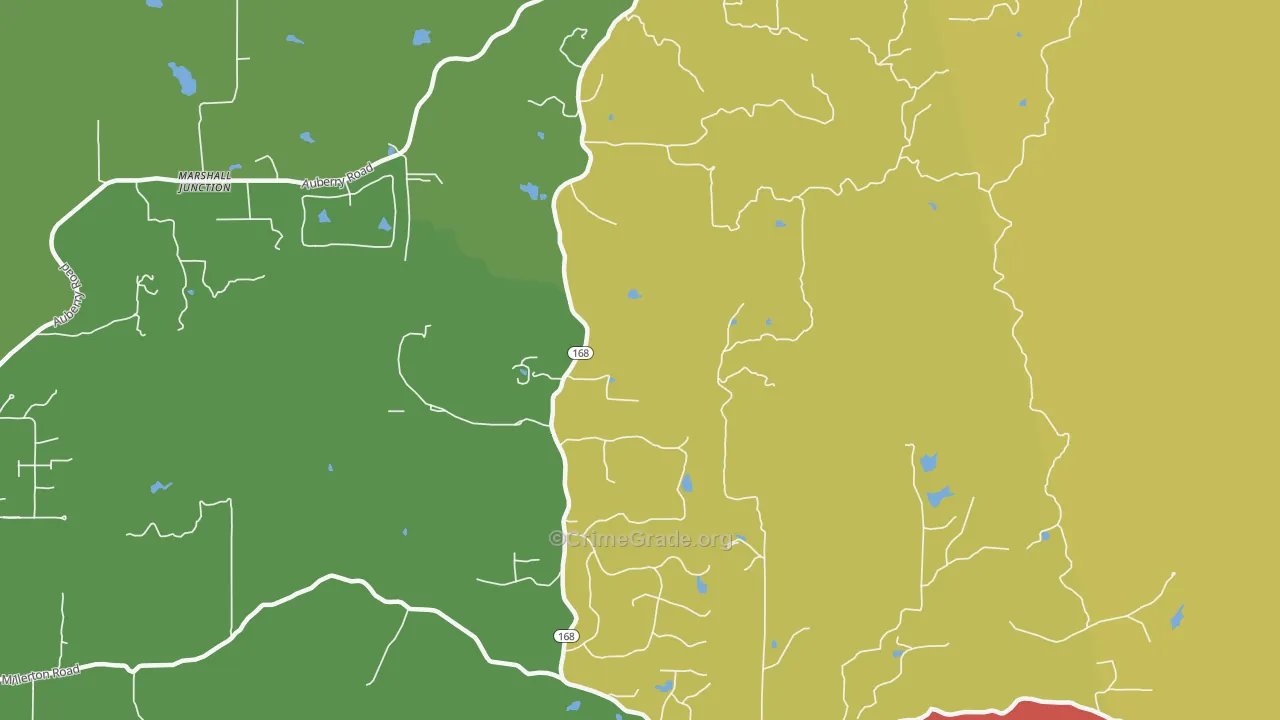 93651, CA Map of Theft Rates
