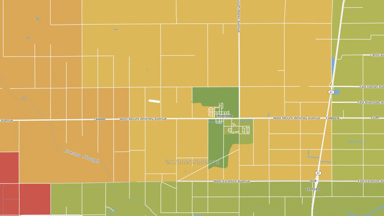 93656, CA Map of Theft Rates