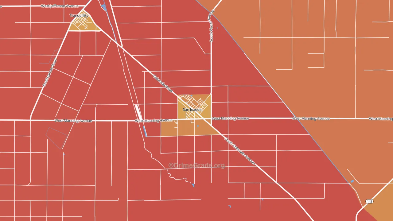 93660, CA Map of Theft Rates