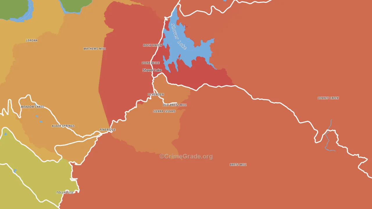 93664, CA Map of Theft Rates