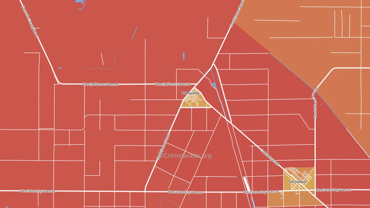93668, CA Map of Theft Rates