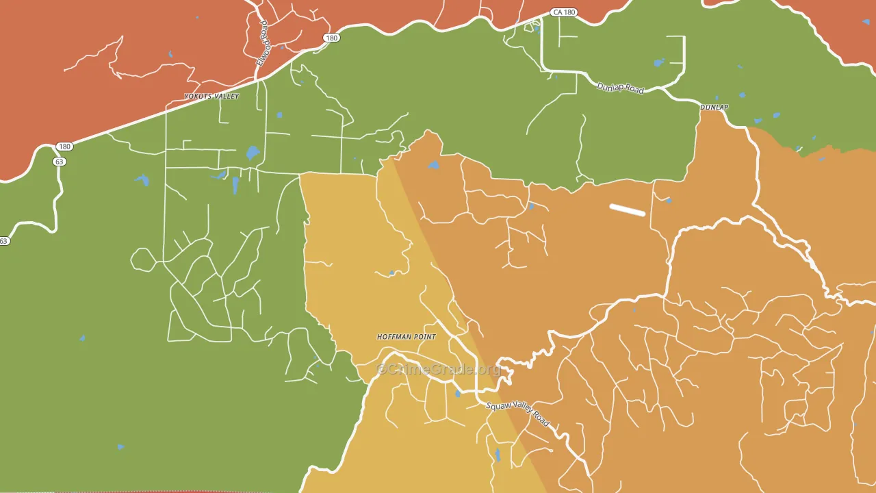 93675, CA Map of Theft Rates