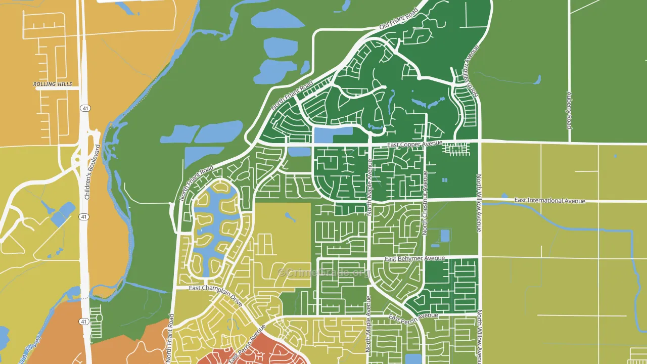 93730, CA Map of Theft Rates