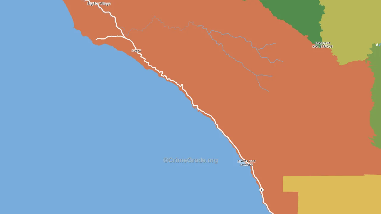 93920, CA Map of Theft Rates