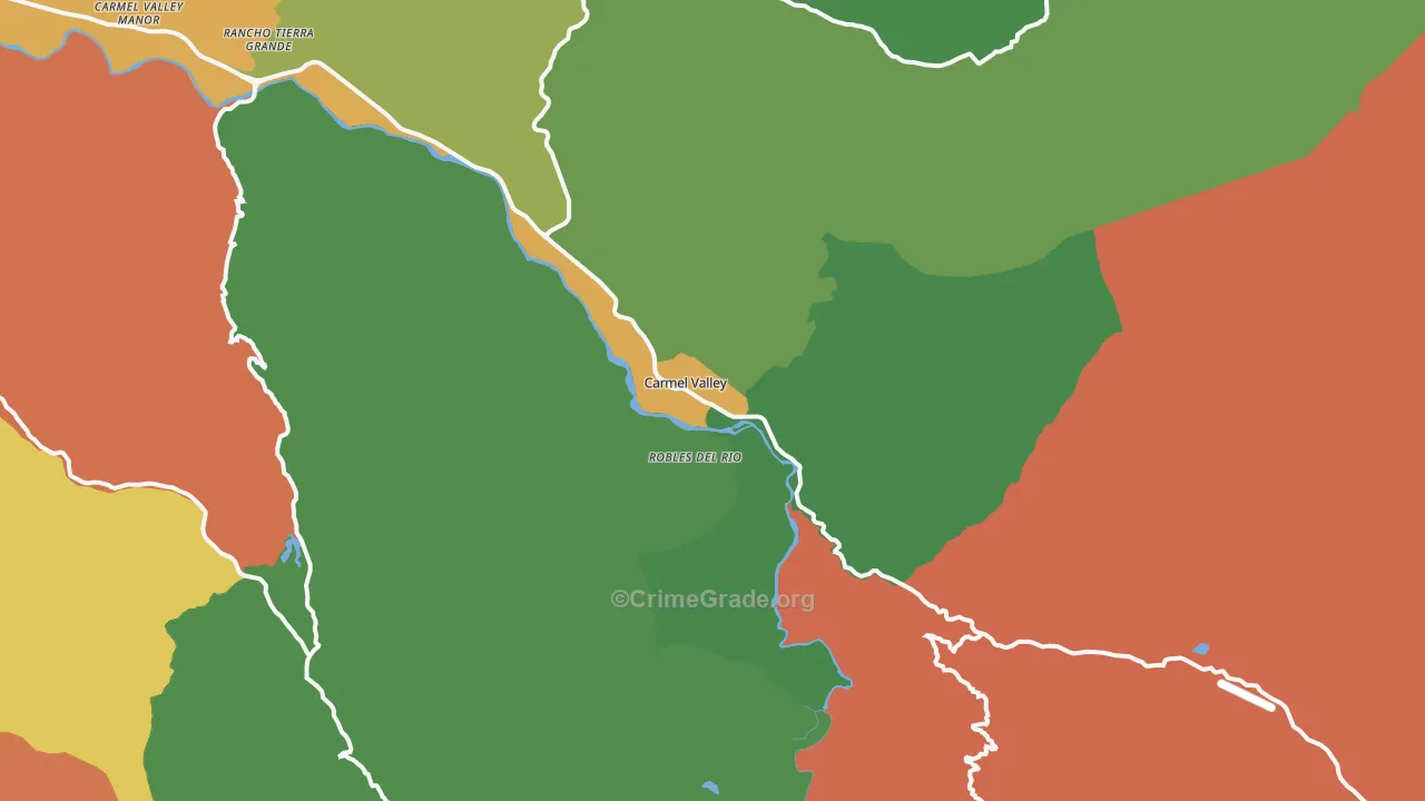 93924, CA Map of Theft Rates