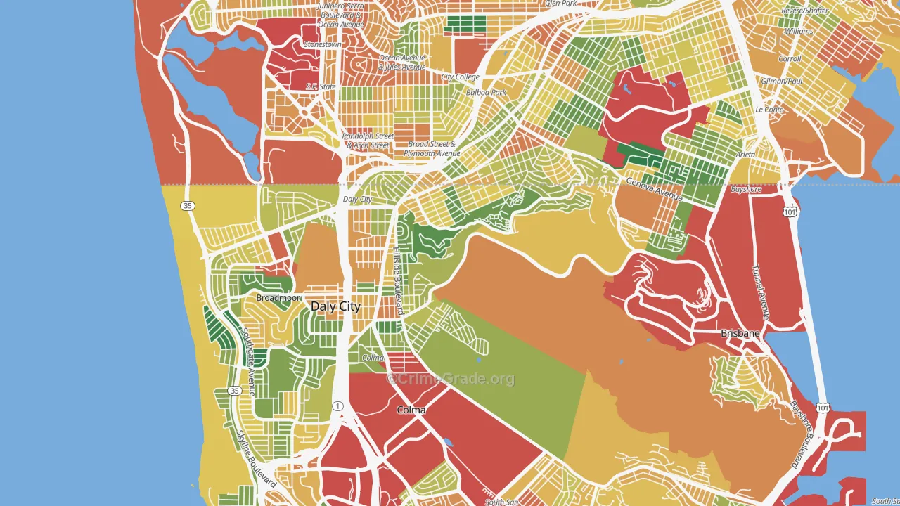 94014, CA Map of Theft Rates