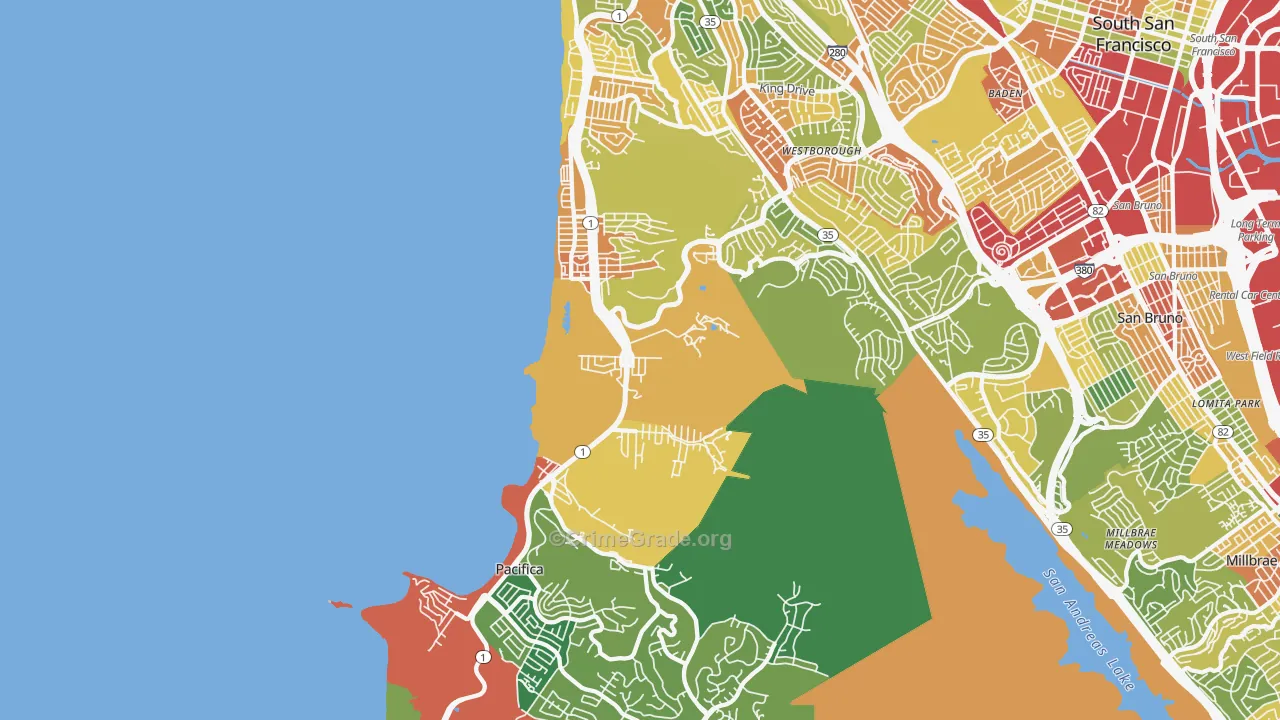 94044, CA Map of Theft Rates