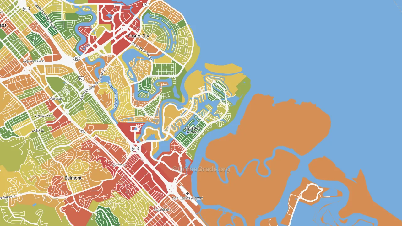 94065, CA Map of Theft Rates