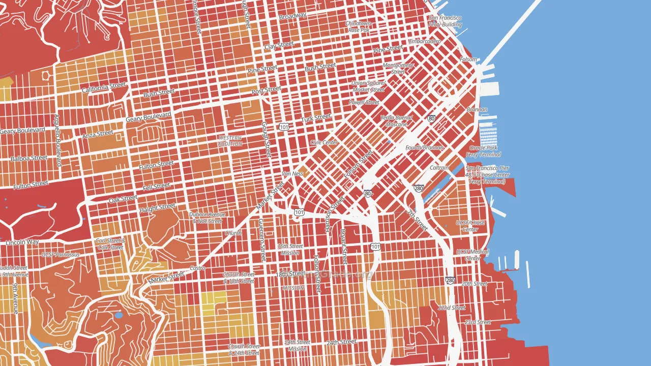 94103, CA Map of Theft Rates
