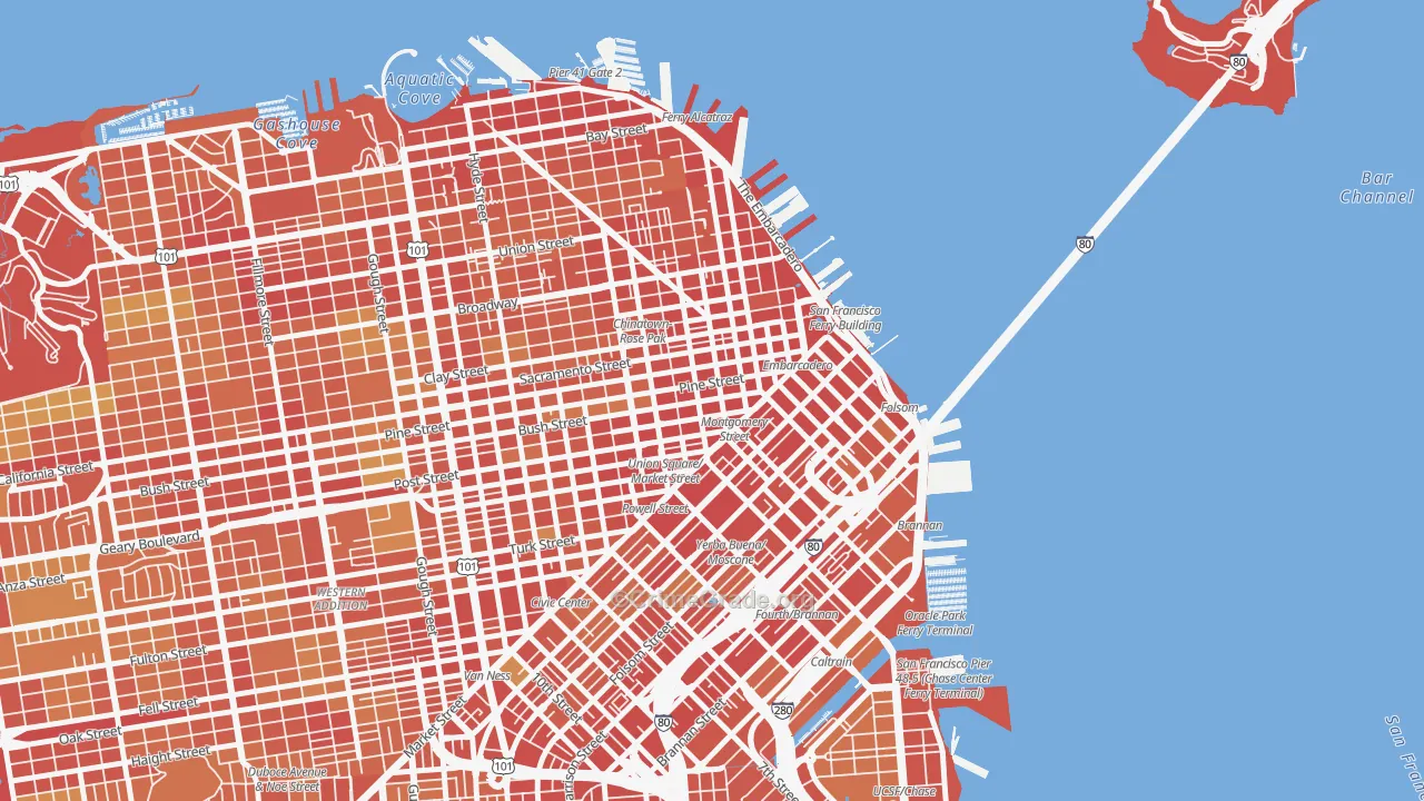 94104, CA Map of Theft Rates