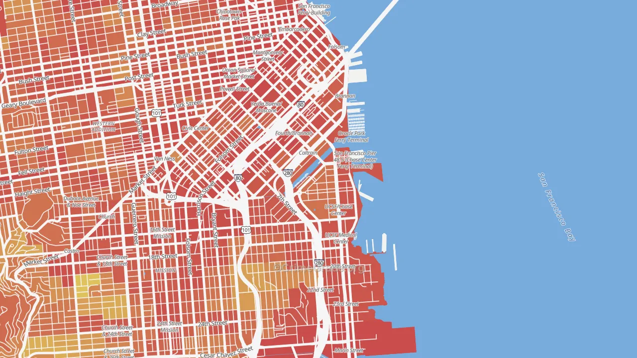 94158, CA Map of Theft Rates
