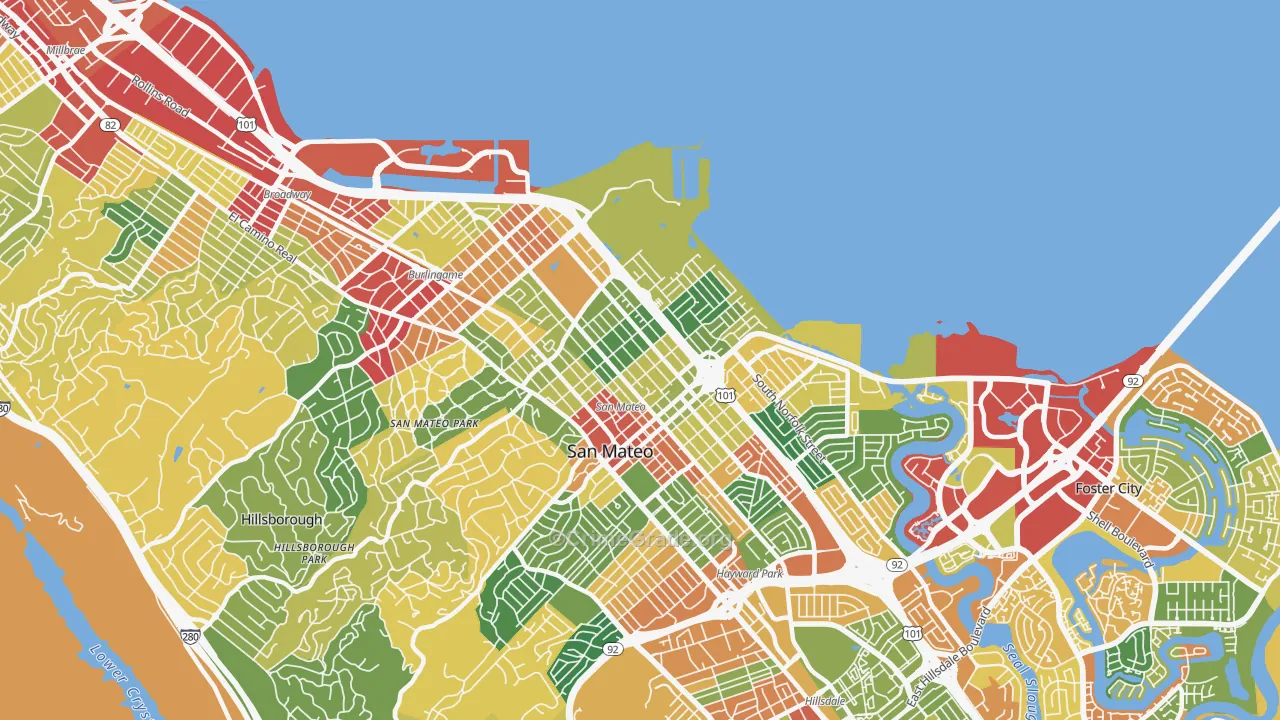 94401, CA Map of Theft Rates