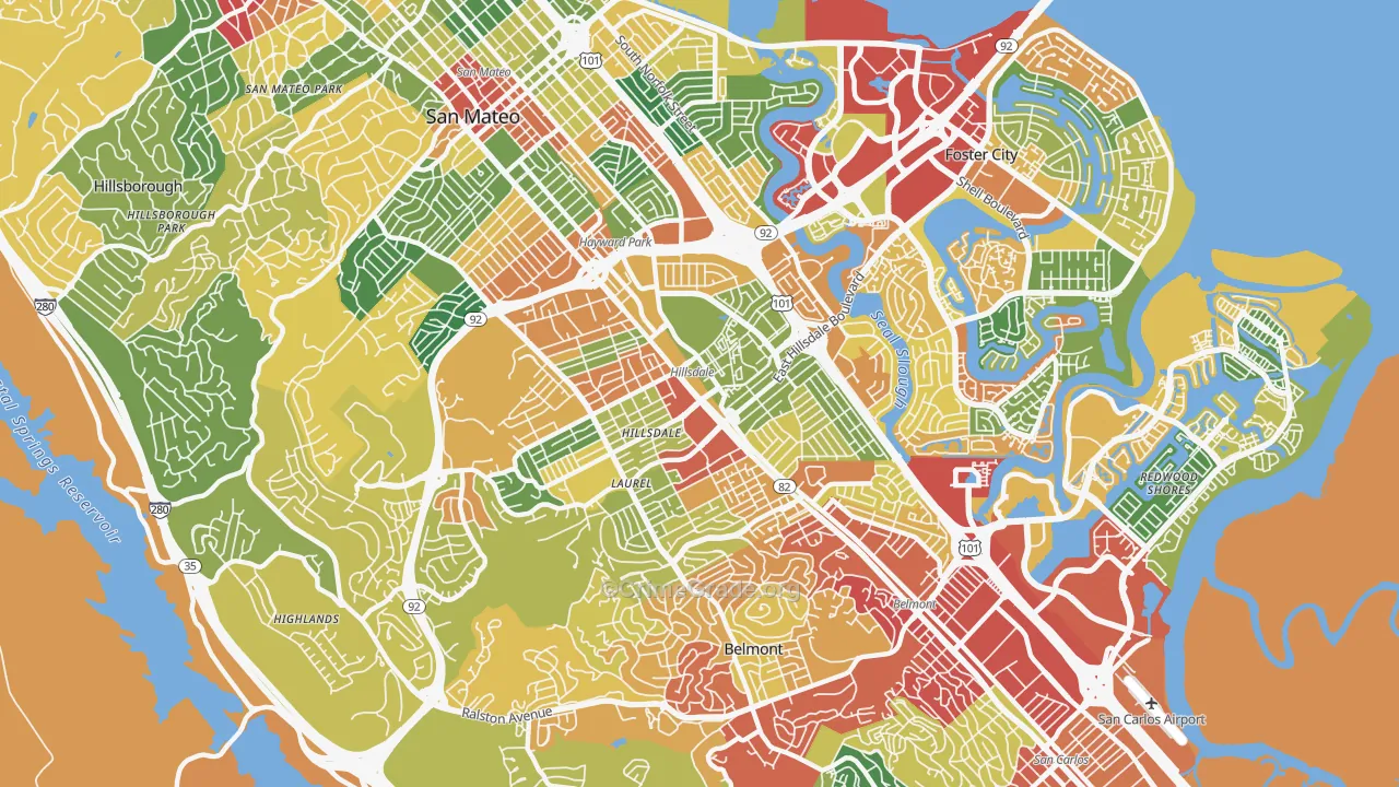 94403, CA Map of Theft Rates