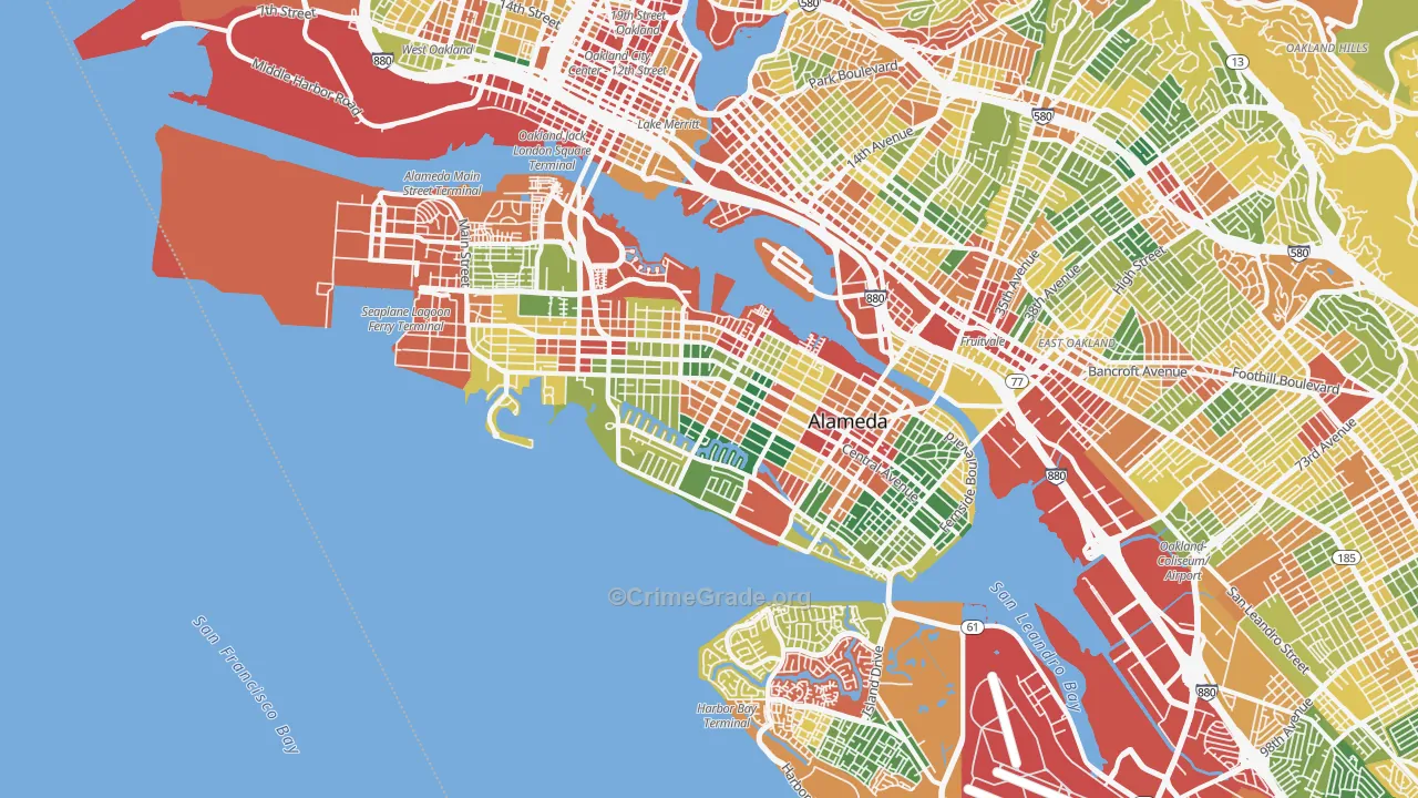 94501, CA Map of Theft Rates