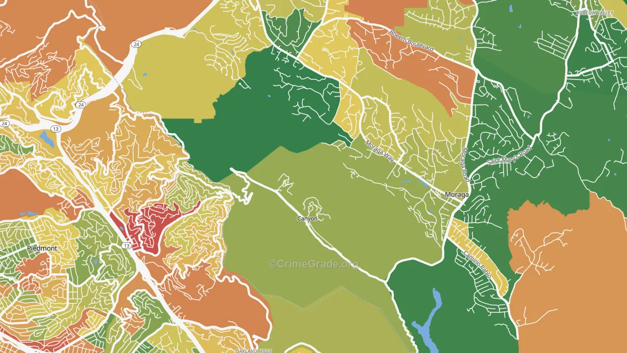 94516, CA Map of Theft Rates