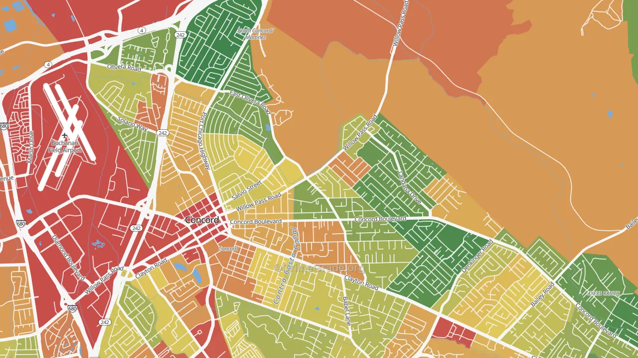 94519, CA Map of Theft Rates