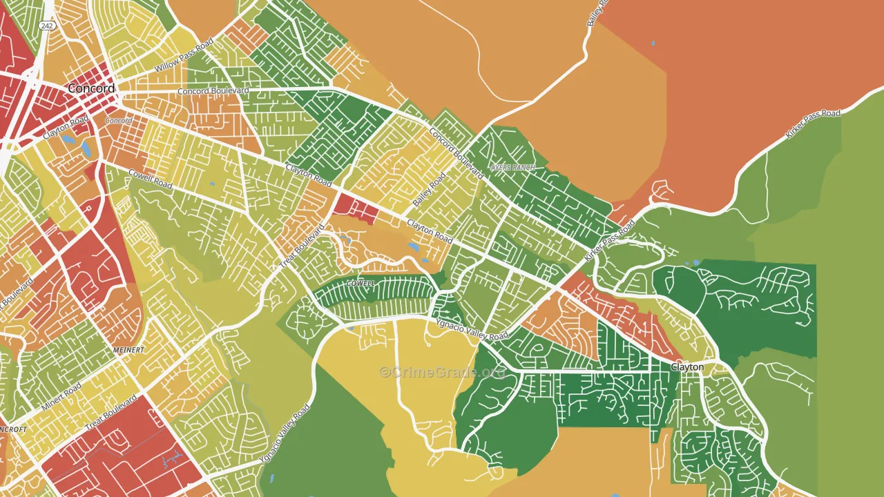 94521, CA Map of Theft Rates
