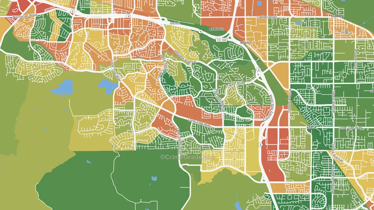 94531, CA Map of Theft Rates