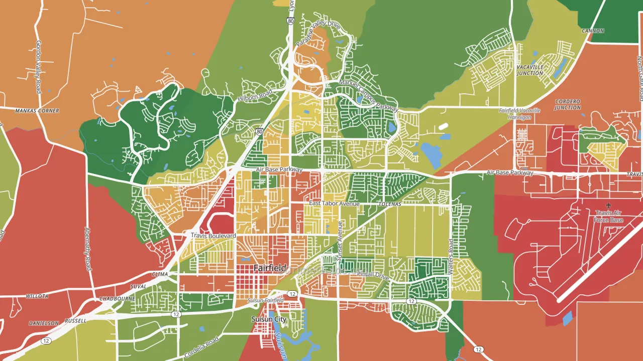 94533, CA Map of Theft Rates