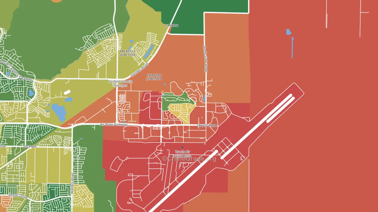 94535, CA Map of Theft Rates