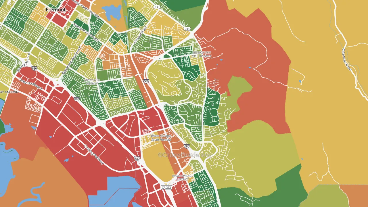 94539, CA Map of Theft Rates