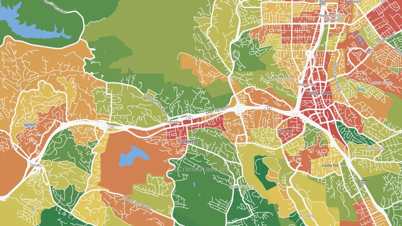 94549, CA Map of Theft Rates