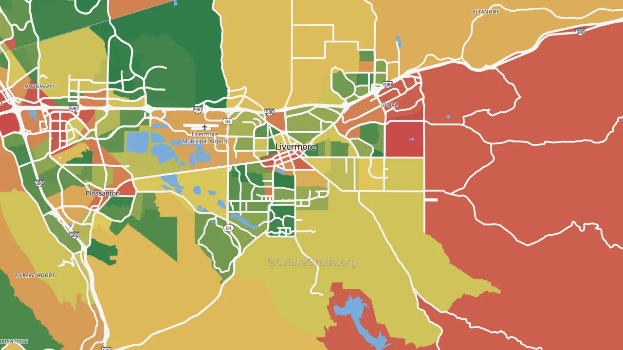 94550, CA Map of Theft Rates