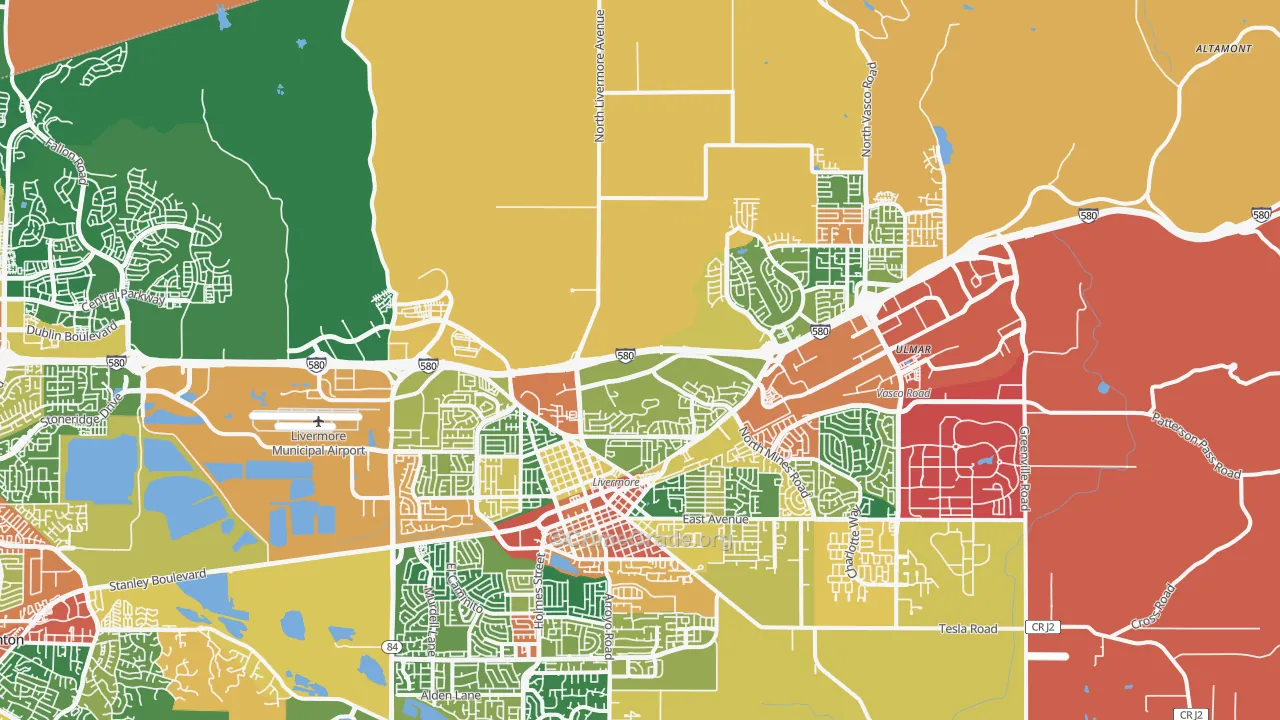 94551, CA Map of Theft Rates