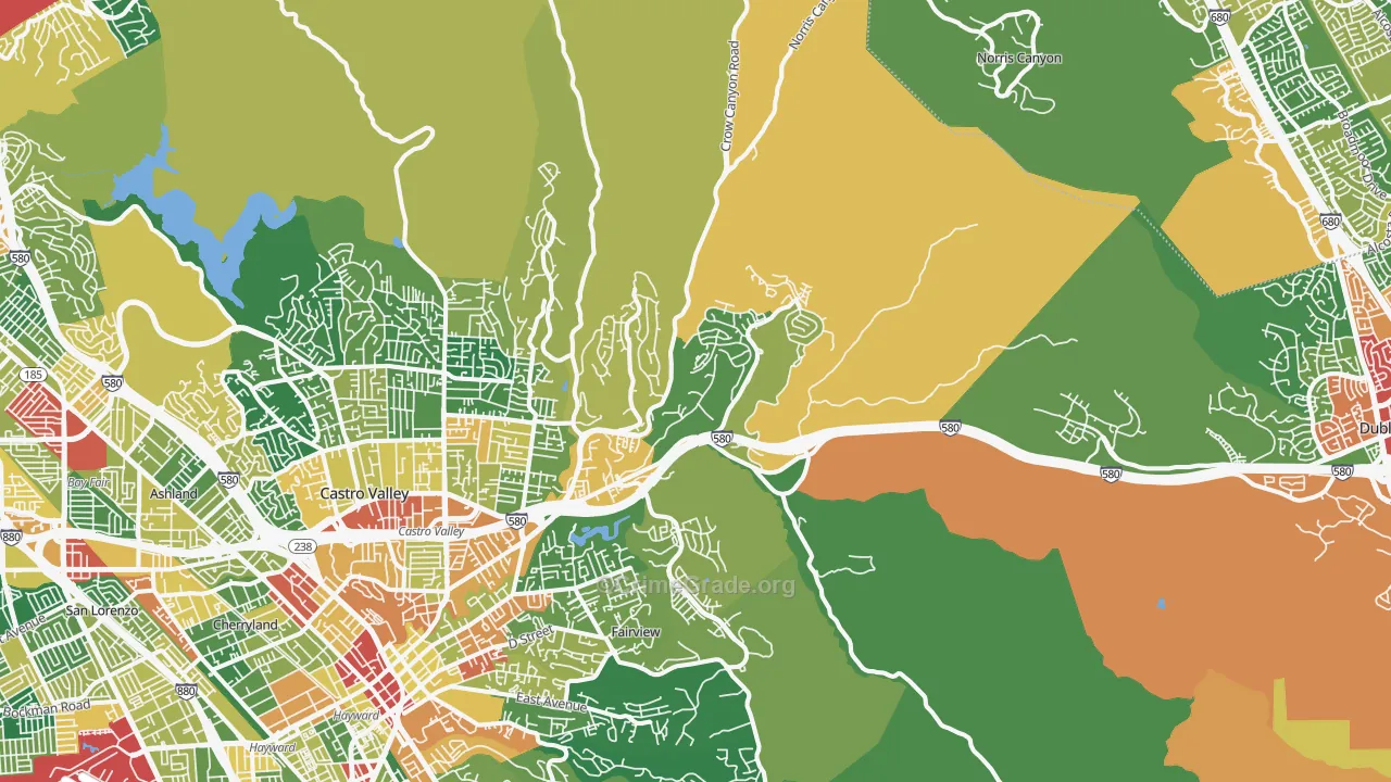 94552, CA Map of Theft Rates
