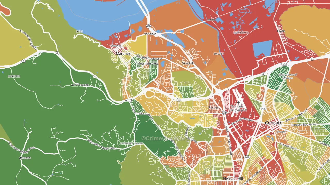 94553, CA Map of Theft Rates