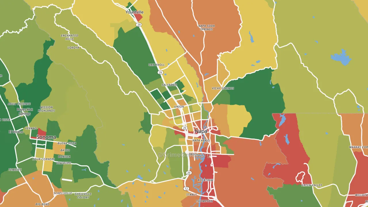 94558, CA Map of Theft Rates