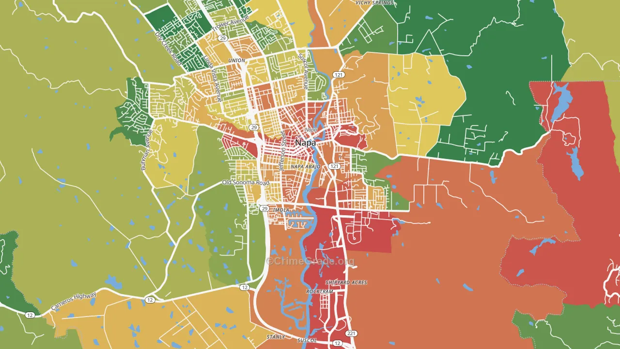 94559, CA Map of Theft Rates
