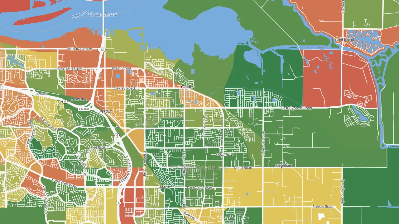 94561, CA Map of Theft Rates