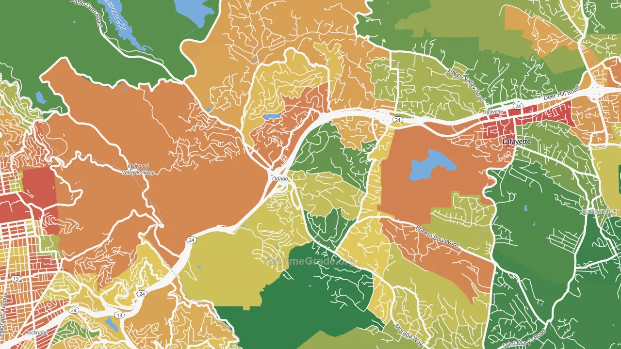 94563, CA Map of Theft Rates