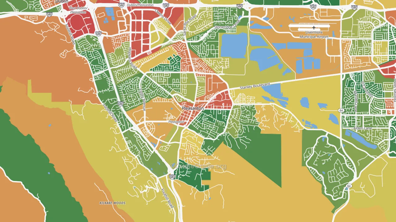 94566, CA Map of Theft Rates