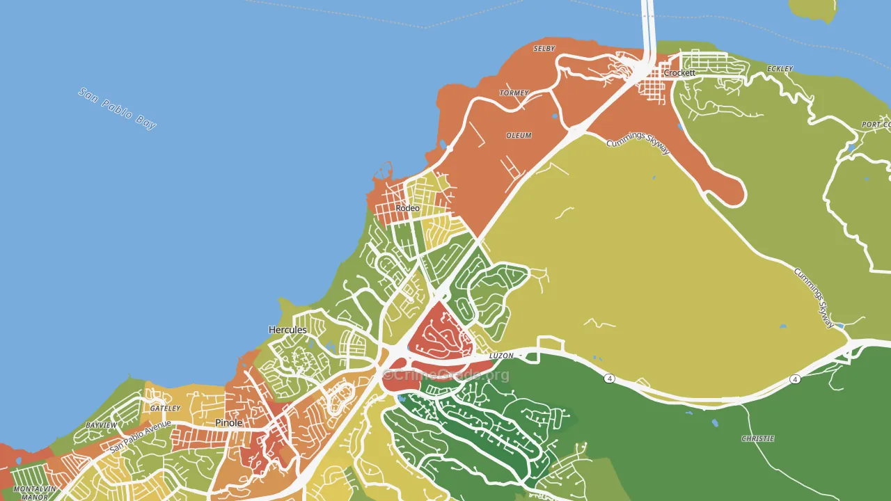 94572, CA Map of Theft Rates