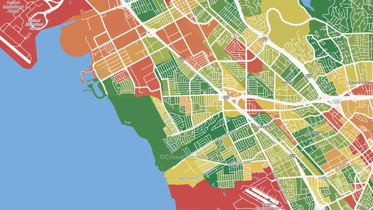 94579, CA Map of Theft Rates