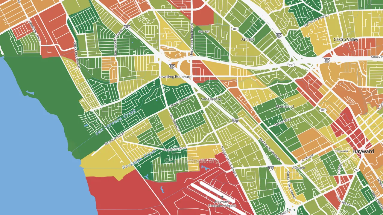 94580, CA Map of Theft Rates