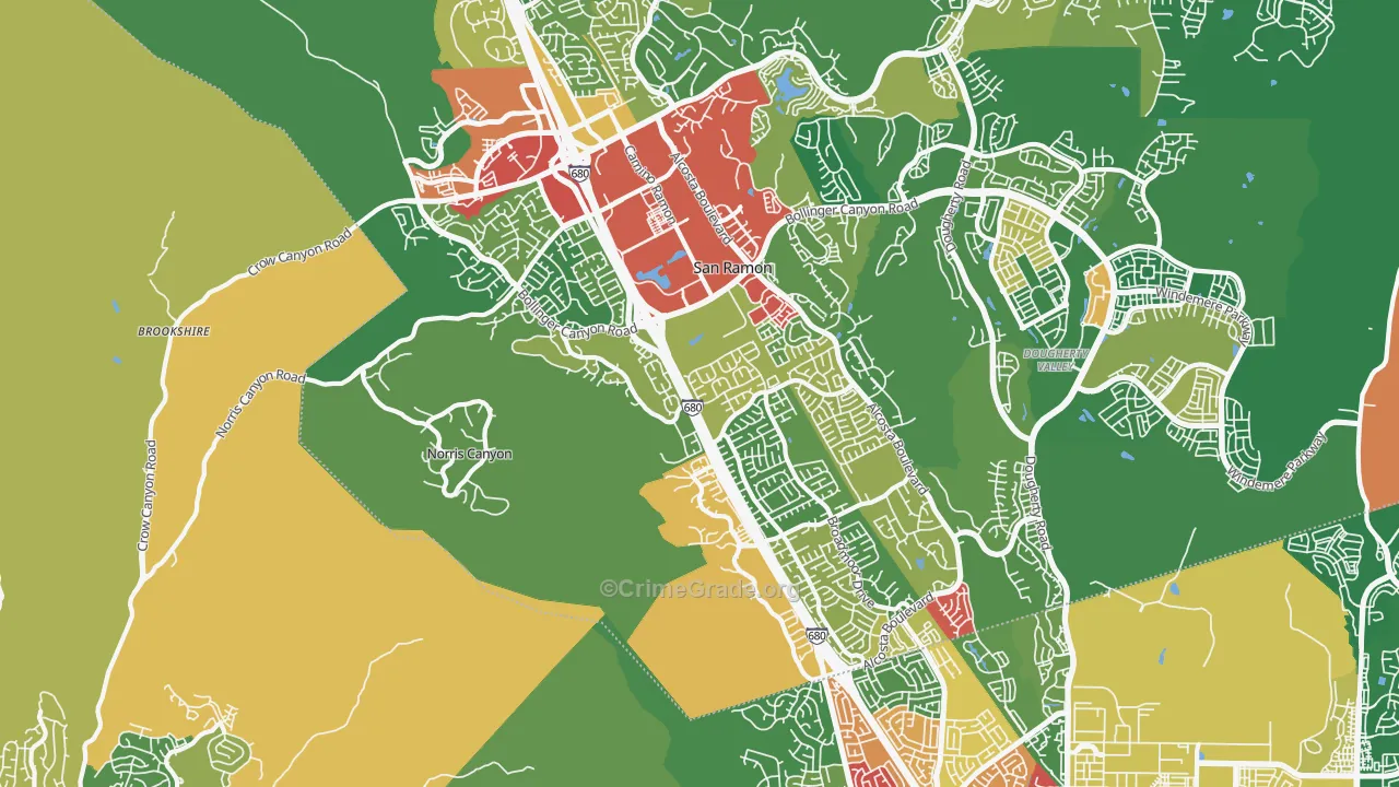 94583, CA Map of Theft Rates