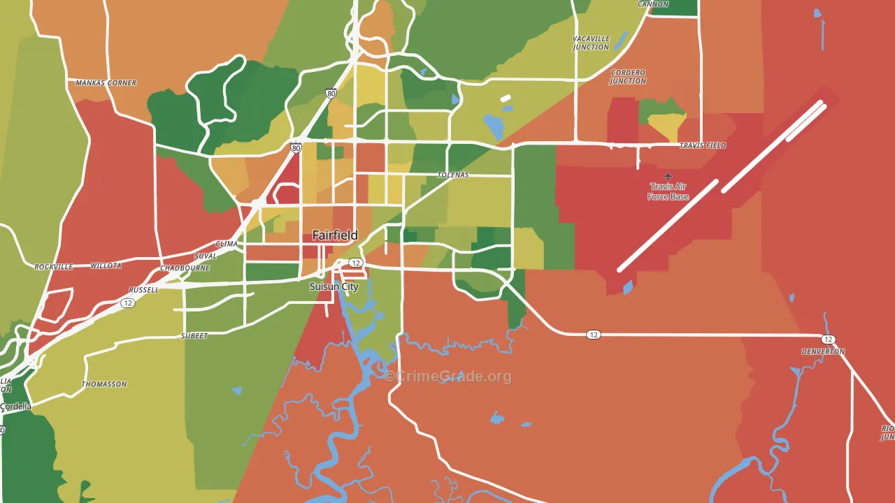 94585, CA Map of Theft Rates