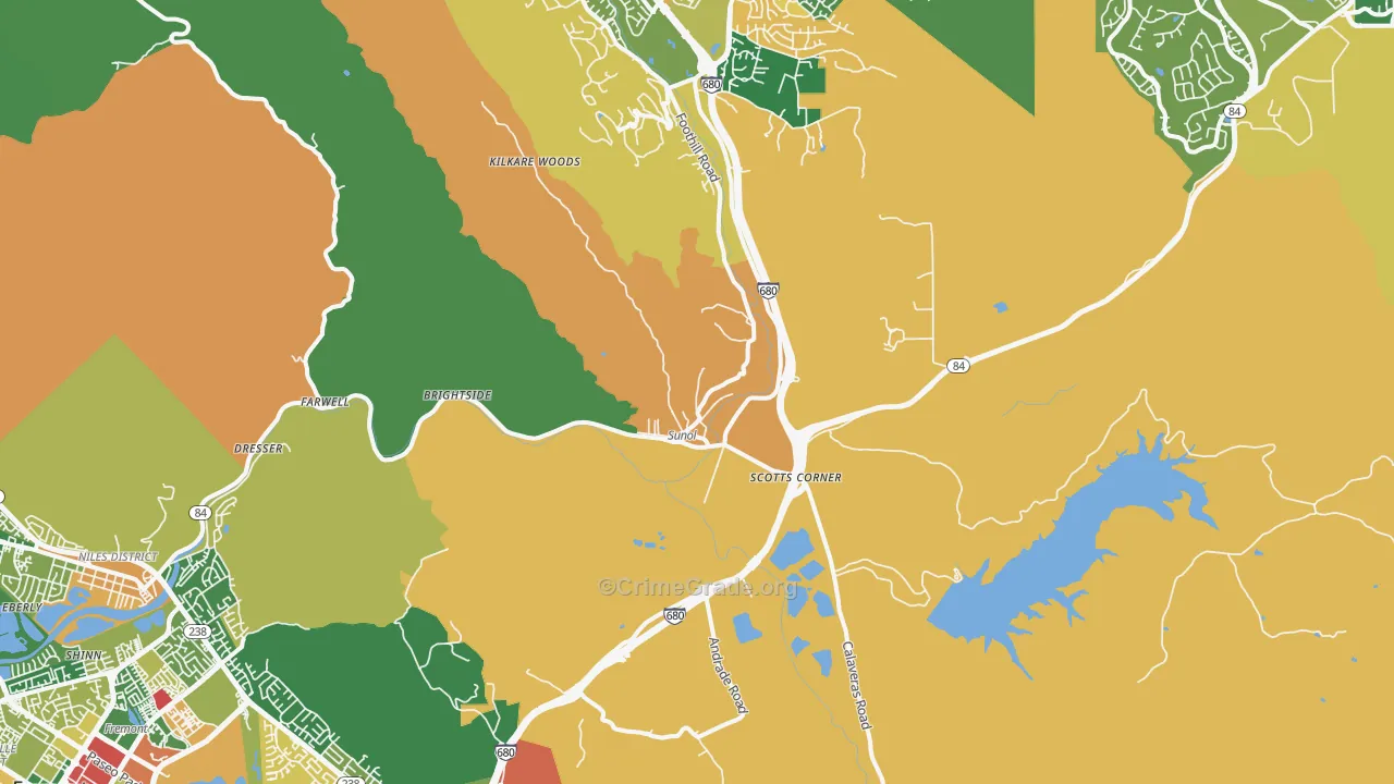 94586, CA Map of Theft Rates