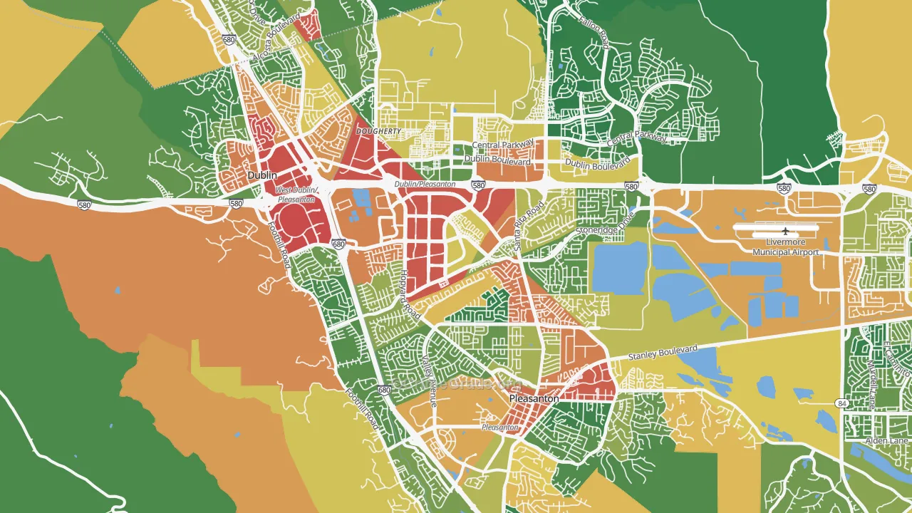 94588, CA Map of Theft Rates