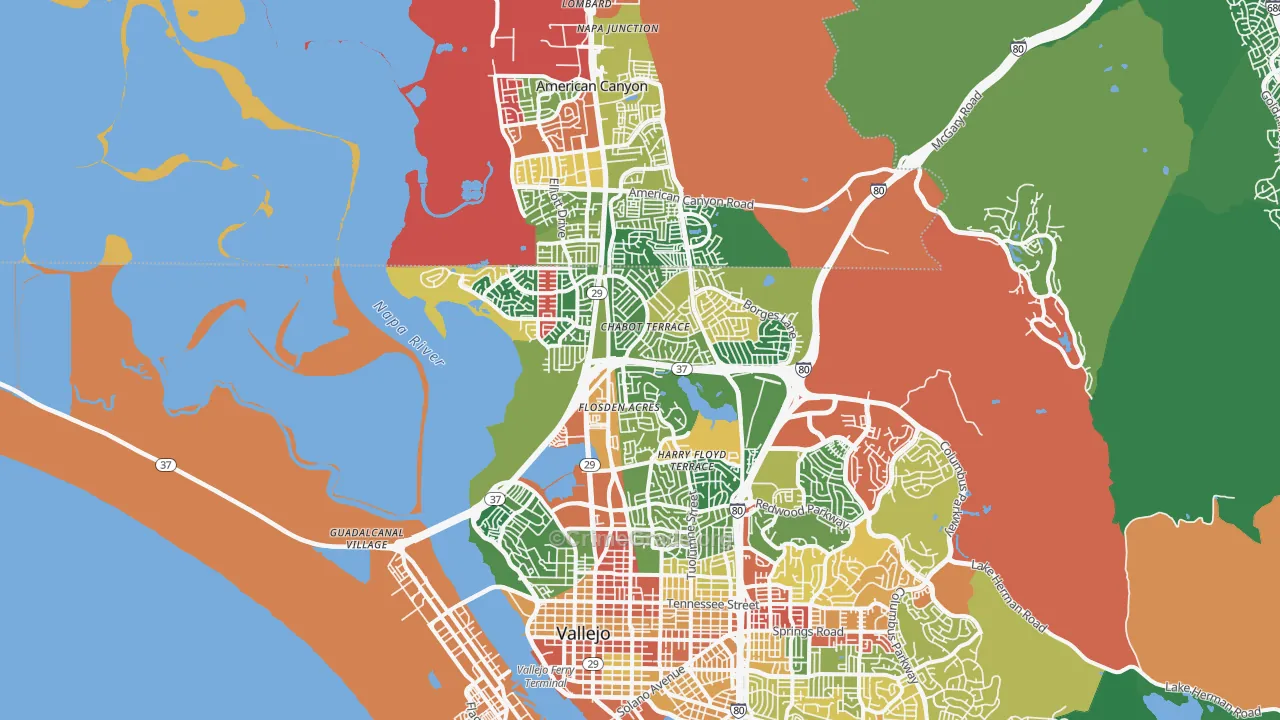 94589, CA Map of Theft Rates