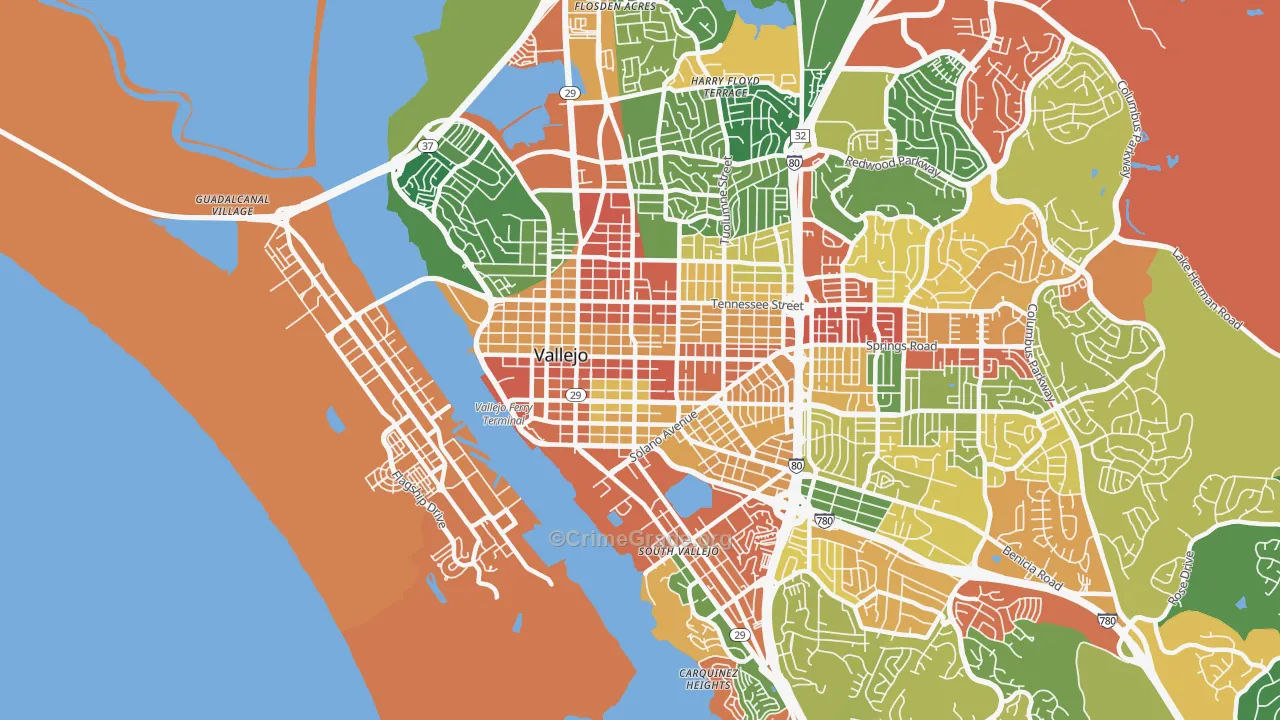 94590, CA Map of Theft Rates