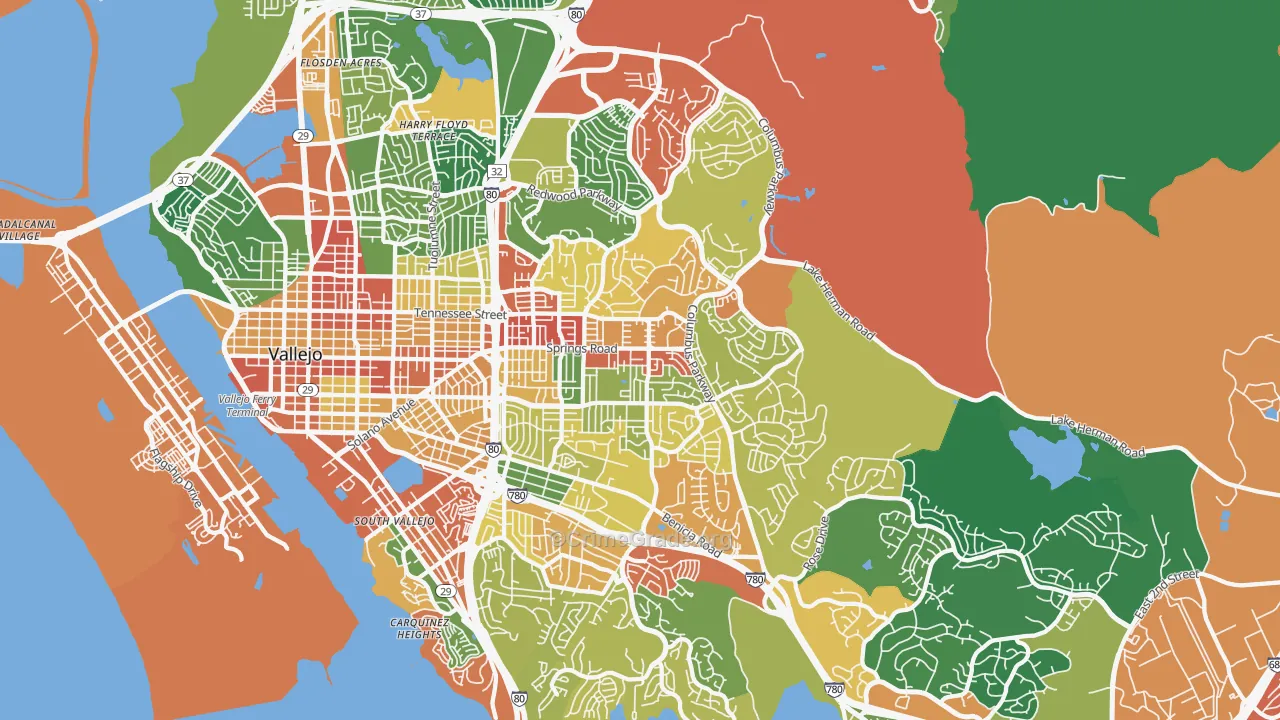 94591, CA Map of Theft Rates