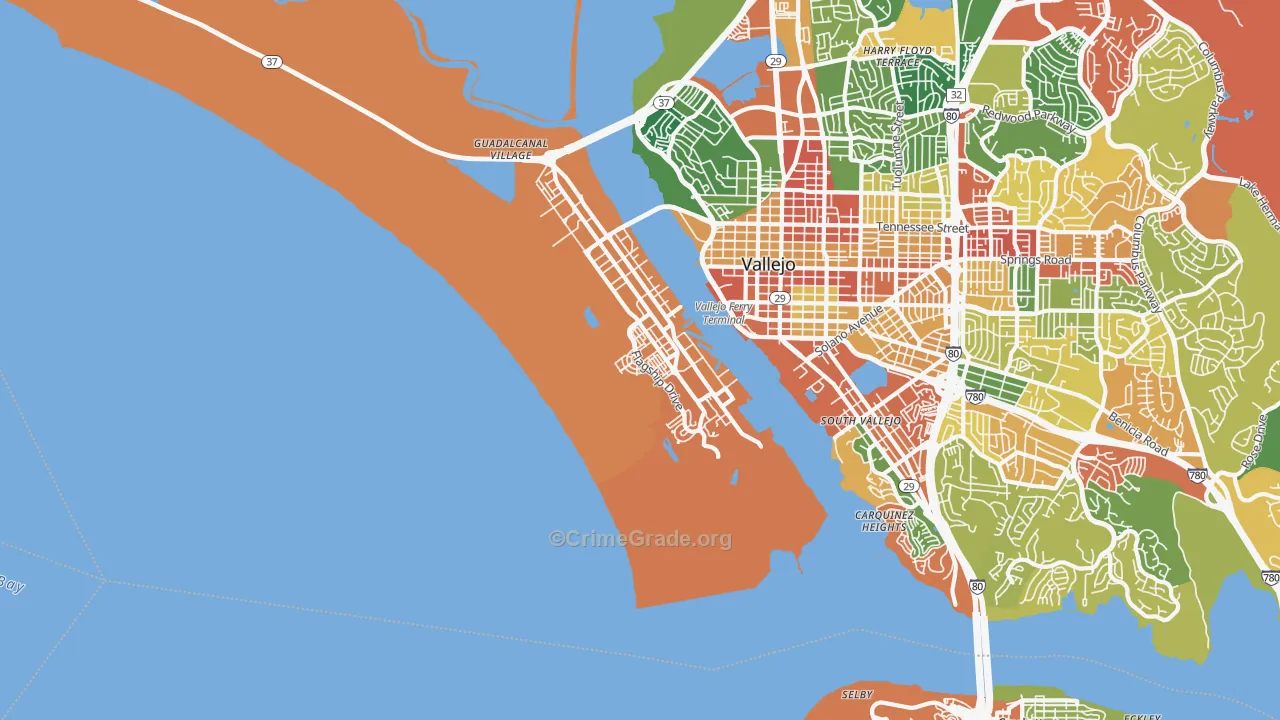 94592, CA Map of Theft Rates